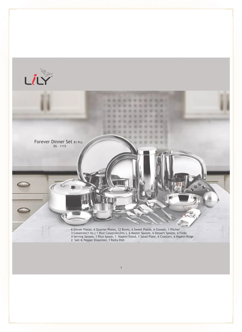 Lily Stainless Steel Ware Catalouge