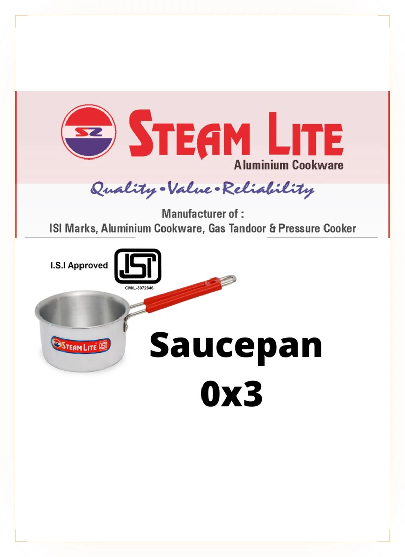 Steamlite Alumiium Cookware Product Catalog