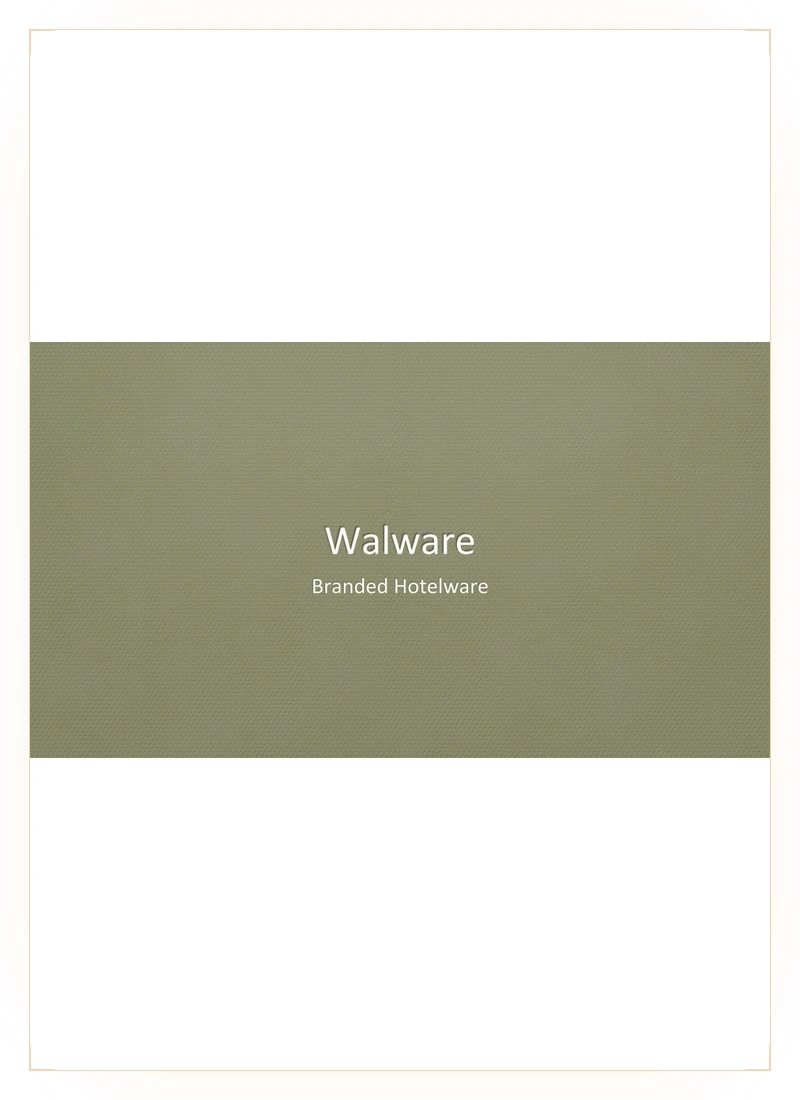 Walware Branded Hotelware product Catalog