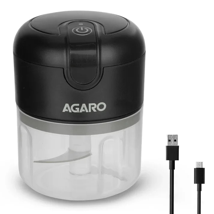 AGARO Elite rechargeable mini electric chopper in sleek black