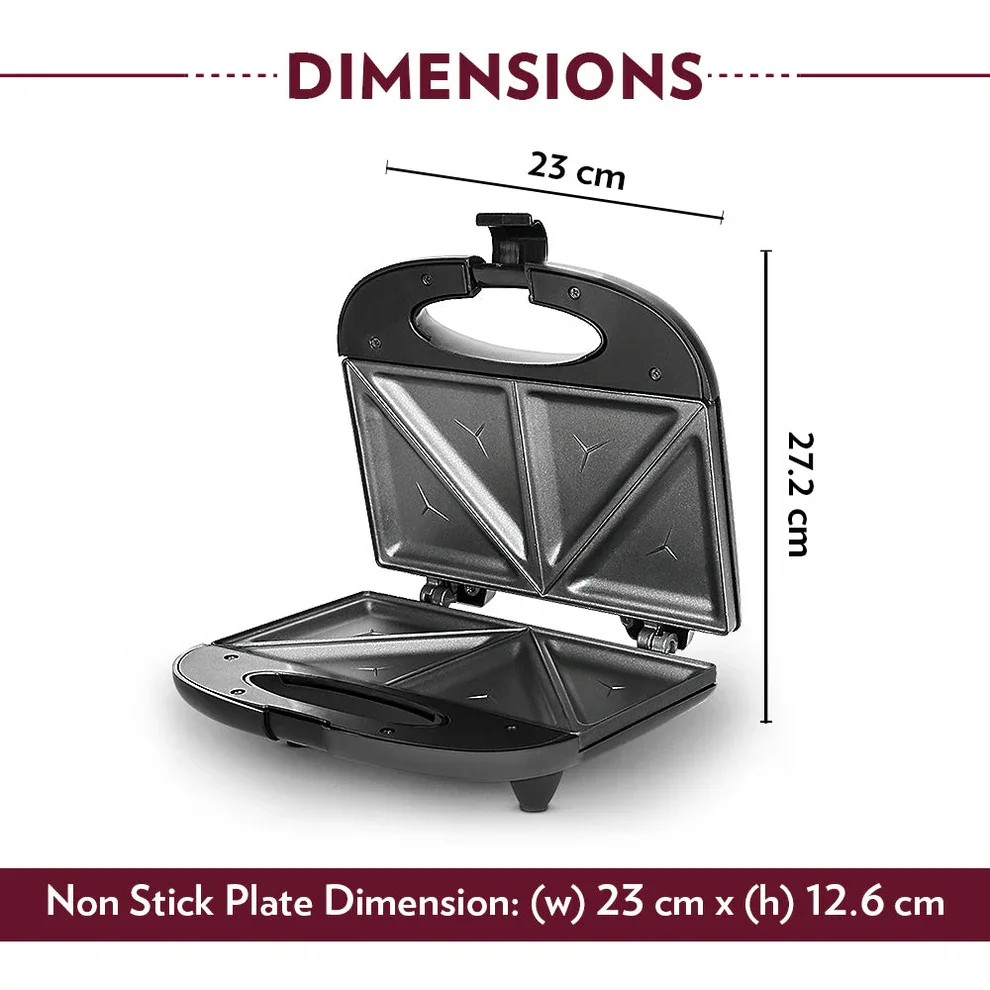 Underside of the Borosil Klassy sandwich maker showing the convenient integrated cord wrap and 1-meter power cord