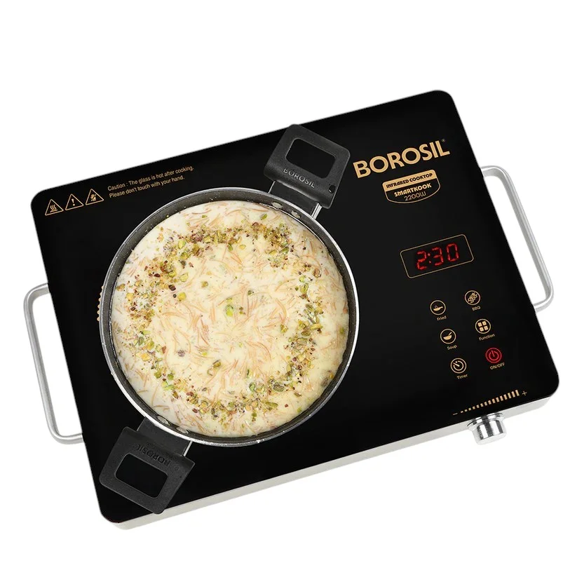Borosil Smart Kook 2200W infrared cooktop hero shot