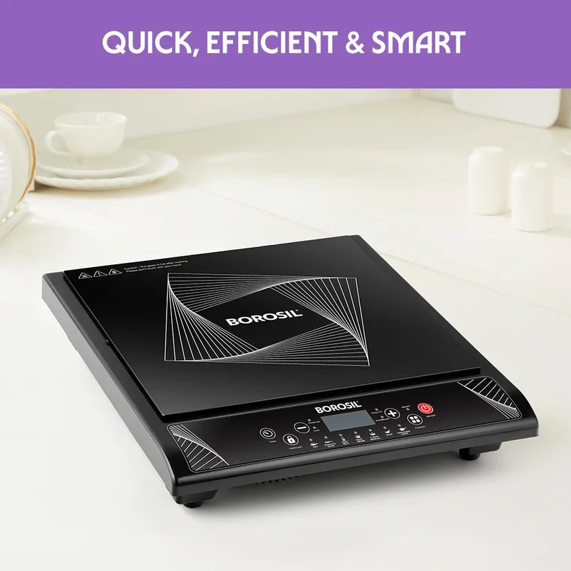 Borosil smart induction styled gracefully on a luxury kitchen countertop