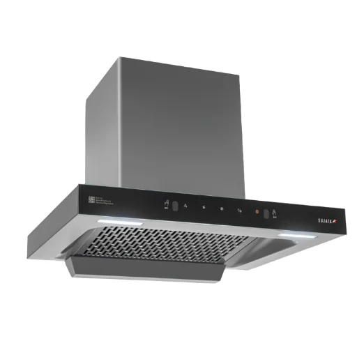 Sujata Jasper 60cm filterless chimney premium black hero view