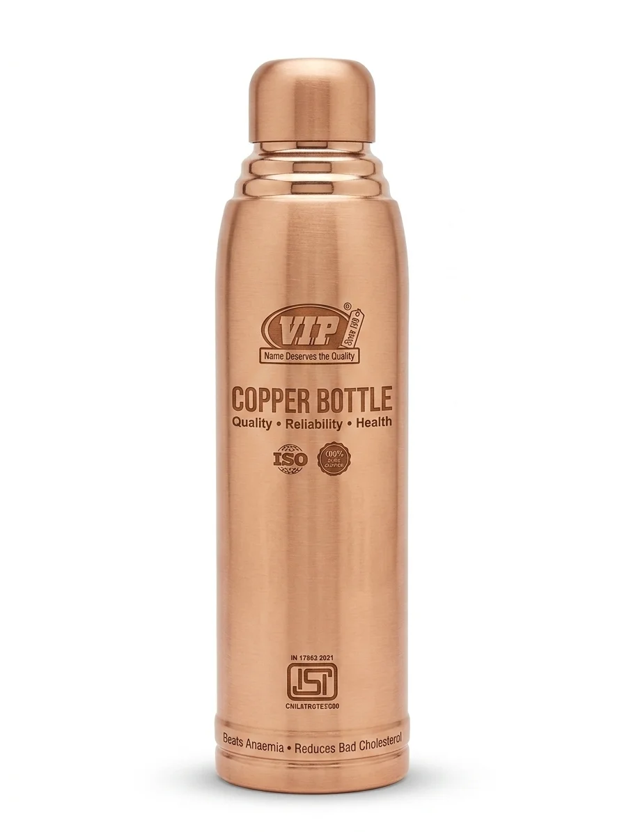 VIP Unique Fancy 1000ml pure copper water bottle hero shot