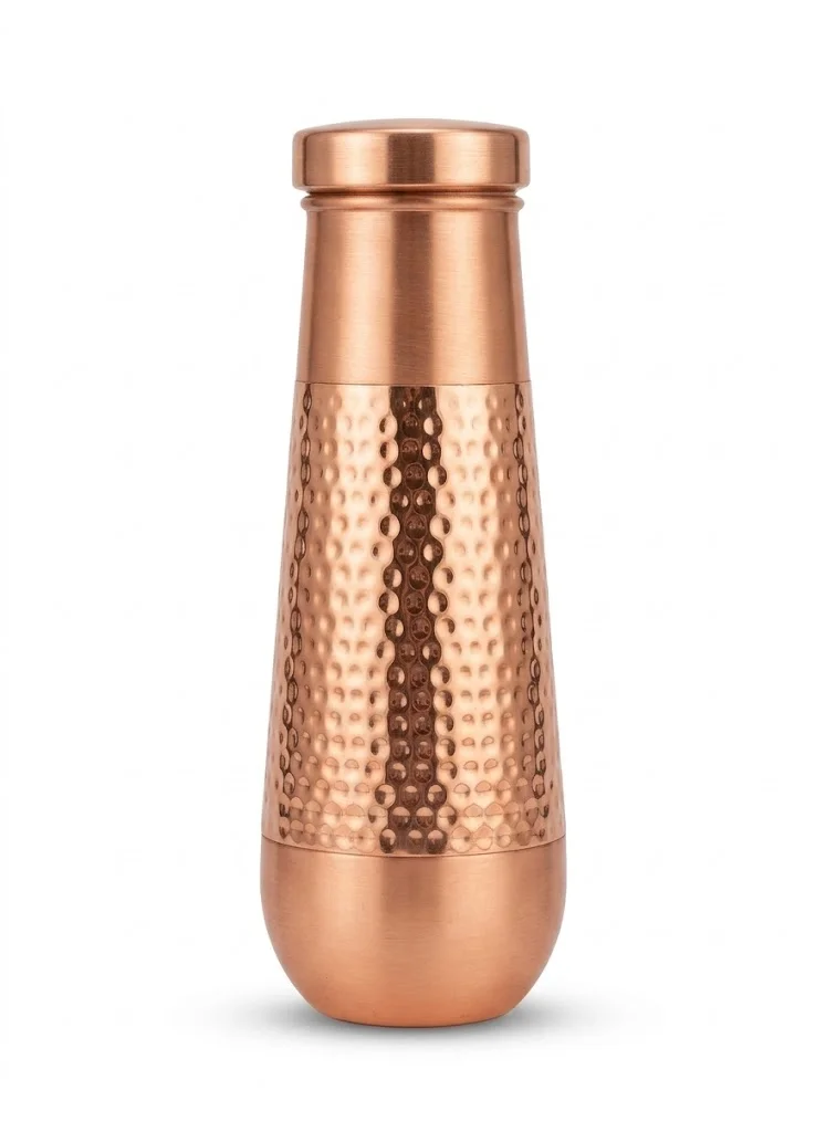 Close-up detail of the pure copper finish and premium lid