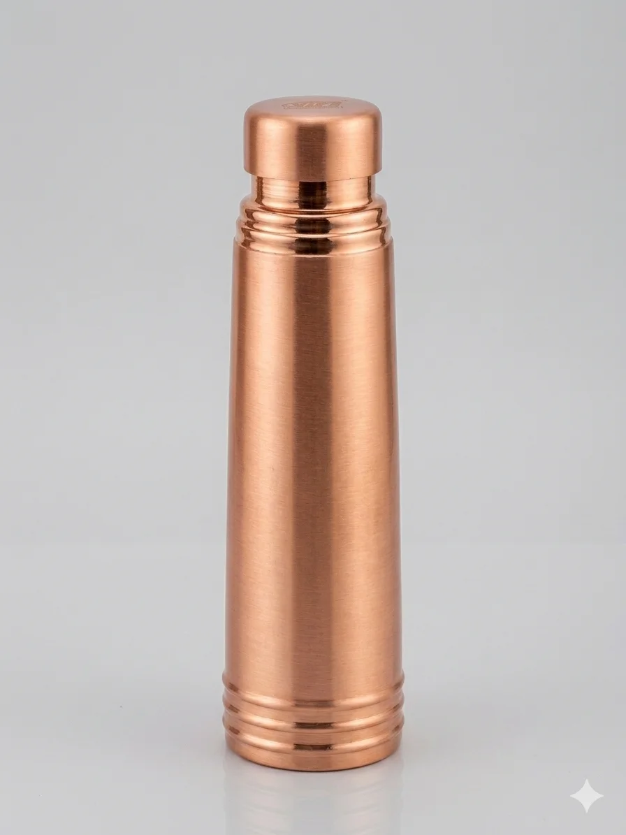 VIP pure copper bottle on a modern luxury kitchen countertop